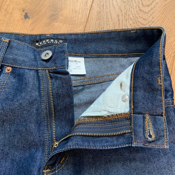 Women's Vintage Y2K David Bitton Buffalo Jeans Shiny Denim Blue Bootcut Size 25 - Picture 6 of 14